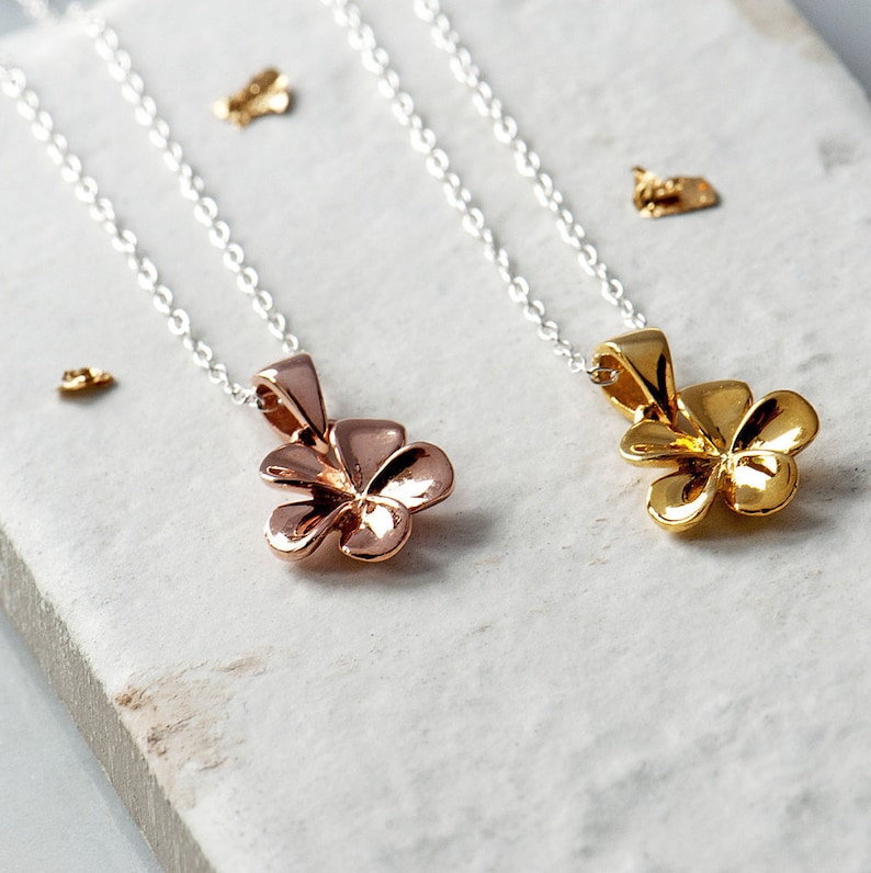 Jasmine Flower Necklace Gold Jasmine Flower Necklace Etsy