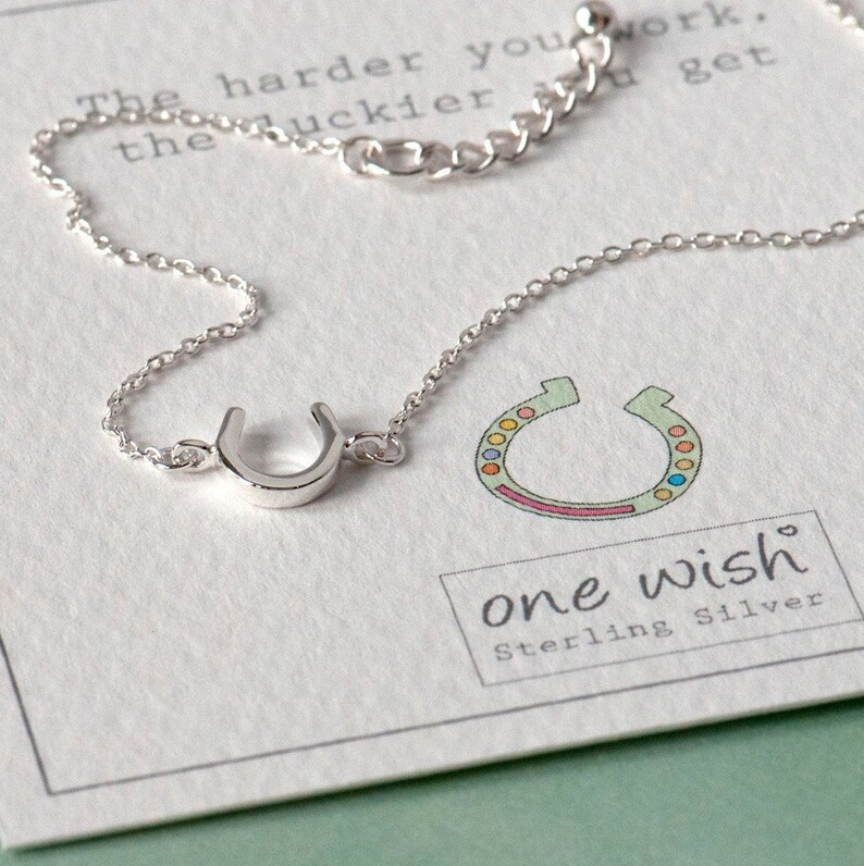 Horseshoe Bracelet Sterling Silver Lucky Bracelet Good Luck Etsy