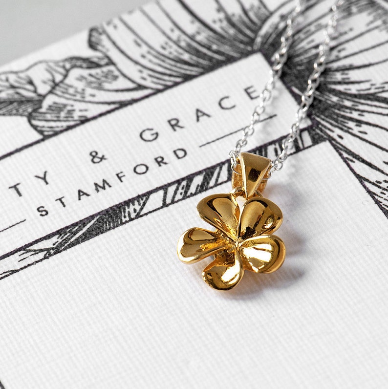 Jasmine Flower Necklace Gold Jasmine Flower Necklace Etsy