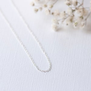 Sterling Silver Curb Chain, Dainty Silver Chain, Replacement Necklace, Curb Chain 14" 16" 18" 20" Child's Silver Chain, Light Silver Chain,