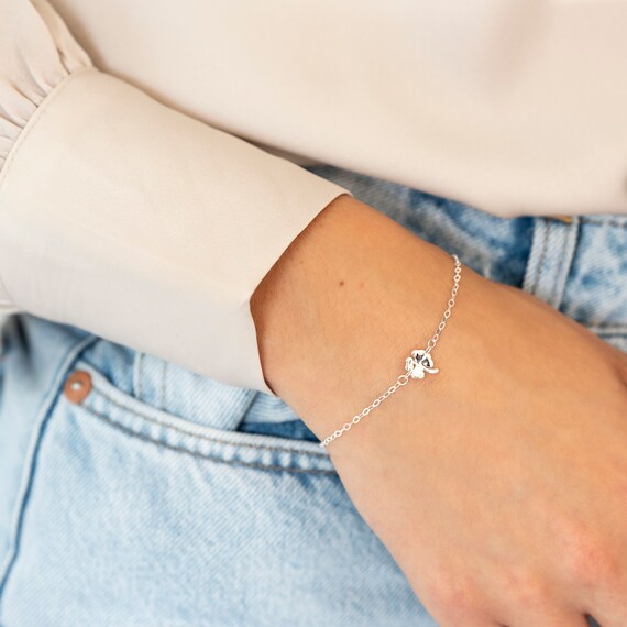 Four Leaf Clover Bracelet Lucky Bracelet Sterling Silver Clover