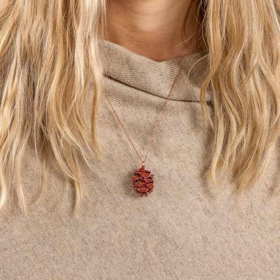 Real Pine Cone Necklace Redwood Pine 