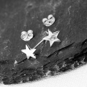 Star Sterling Silver Earrings, Personalised Star Earrings, Gold Star Earrings, Rose Gold Star Earrings, Dainty Star Earrings, Tiny Star Stud