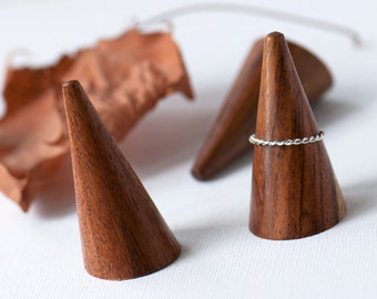 Wooden Ring Cone, Rosewood Ring Display, Jewelry Display, Ring Display, Handmade Wood Ring Cone, Retail Jewellery Display, Natural Display