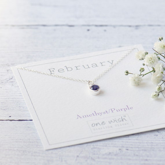 February birthstone deals necklace
