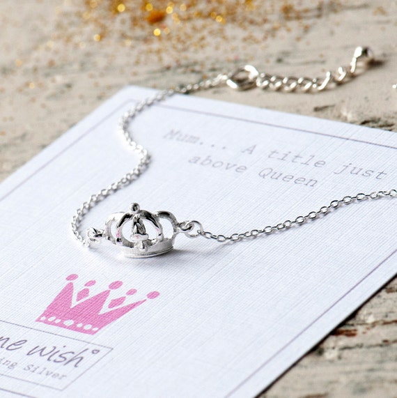 Princess Crown Sterling Silver Bracelet dainty Crown Bracelet Bridesmaid Bracelet Birthday Gift Always Wear Your Invisible Crown Quote Etsy Australia