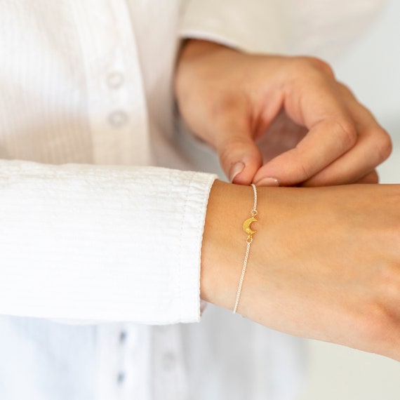 Gold moon bracelet sale