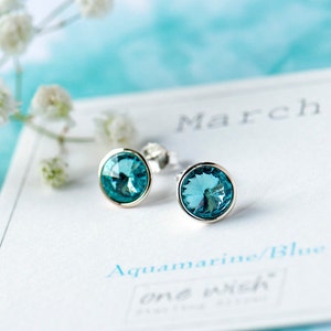 May Birthstone Earrings, Birthstone Sterling Silver Earrings, Emerald green May Birthstone Jewellery, Green Birthday Gift, Emerald Crystal March