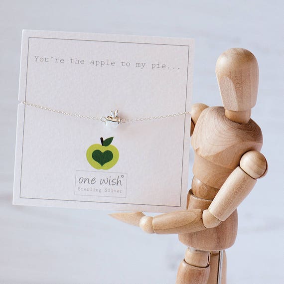 Apple Bracelet Sterling Silver Apple Jewellery Apple Quote Etsy