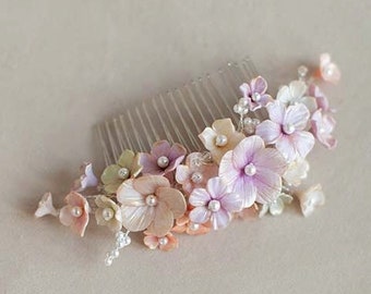 ANTICA | Bridal Headpiece, Bridal Comb, Floral Headpiece, Whimsical Headpiece, JONIDA RIPANI - Made In Italy