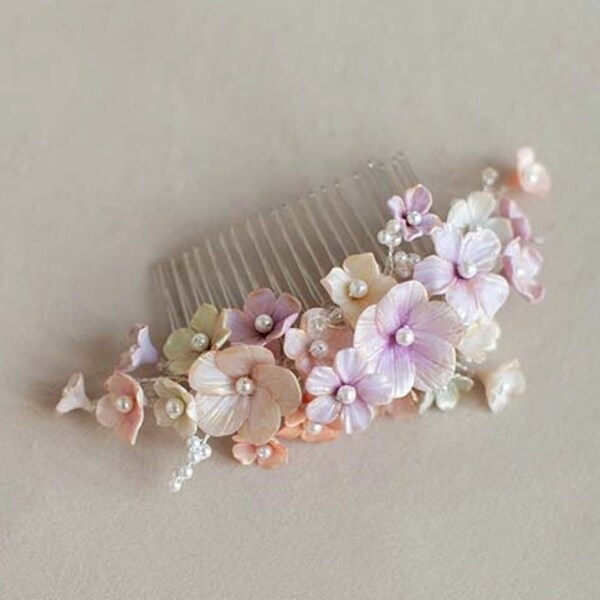 ANTICA | Bridal Headpiece, Bridal Comb, Floral Headpiece, Whimsical Headpiece, JONIDA RIPANI - Made In Italy