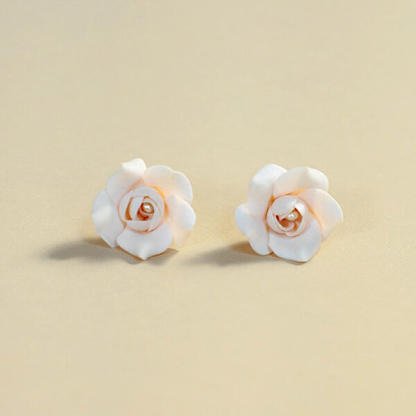 Rosa | Bridal Stud Earrings, Stud Earrings, Floral Earrings, Garden Earrings, Flower Earrings, JONIDA RIPANI - Made In Italy