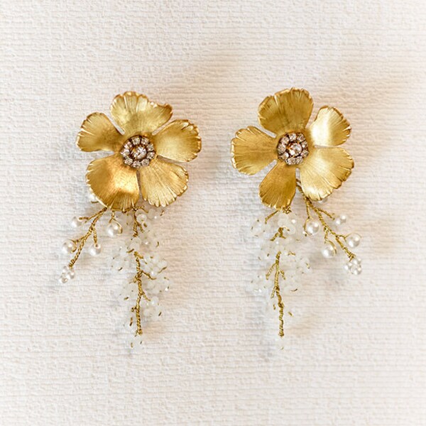 Elena | Bridal earrings, Enchanted Bridal Earrings, Garden Earrings, Statement Earrings, JONIDA RIPANI - Made In Italy