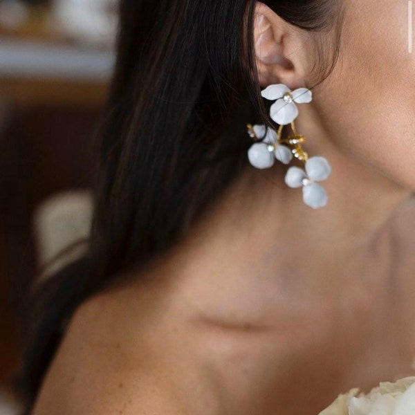 Giulia Petite | Floral Bridal Earrings, JONIDA RIPANI - Made In Italy