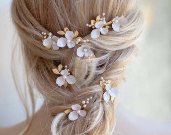 Rose Mary | Bridal Bobby Pins, Floral Bobby Pins, Floral Headpiece, Wedding Headpiece, Bridal Hair pins, JONIDA RIPANI - Made in Italy