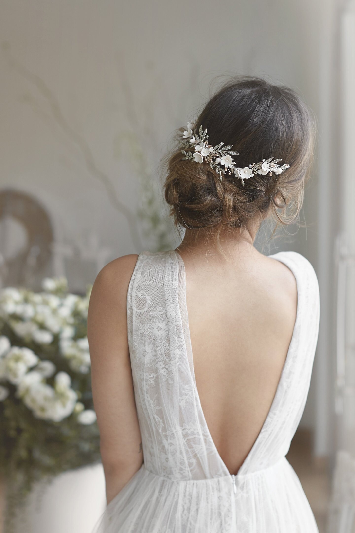bridal halo headpiece