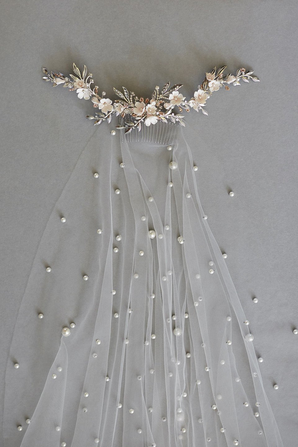 bridal halo headpiece