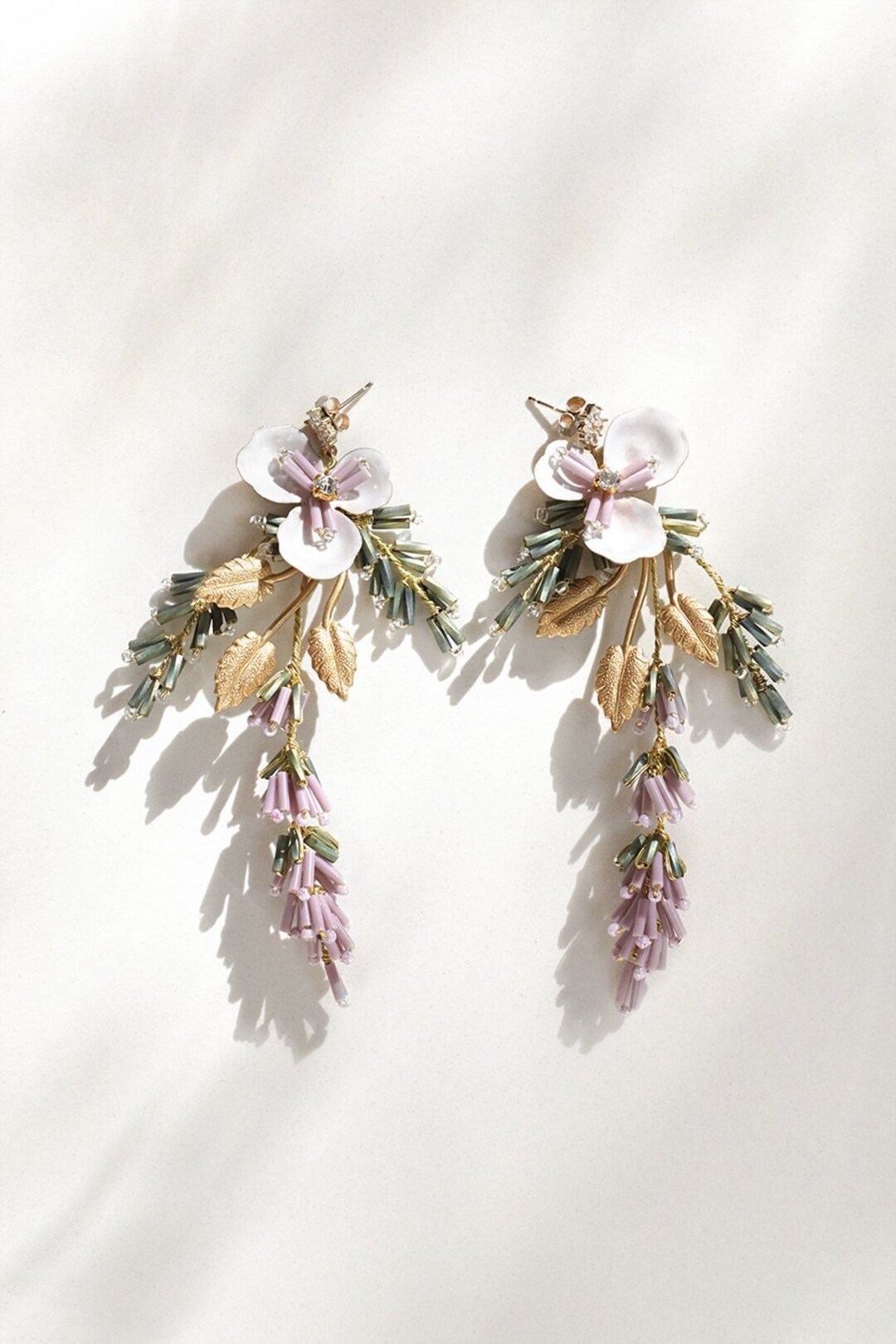 Toscana Bridal Earrings Floral Earrings Enchanted Bridal - Etsy