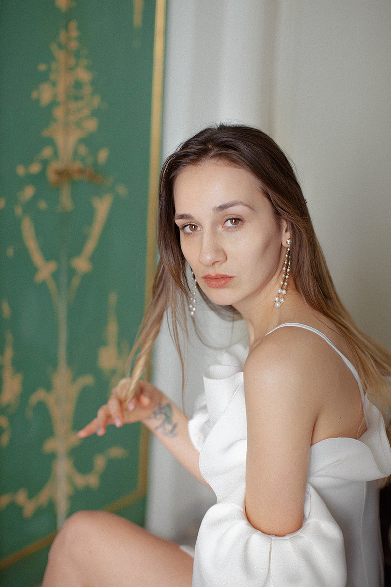 Statement Earrings Como JONIDA RIPANI Flower Earrings Pearl Earrings Bridal Statement Earrings Made In Italy Garden Earrings