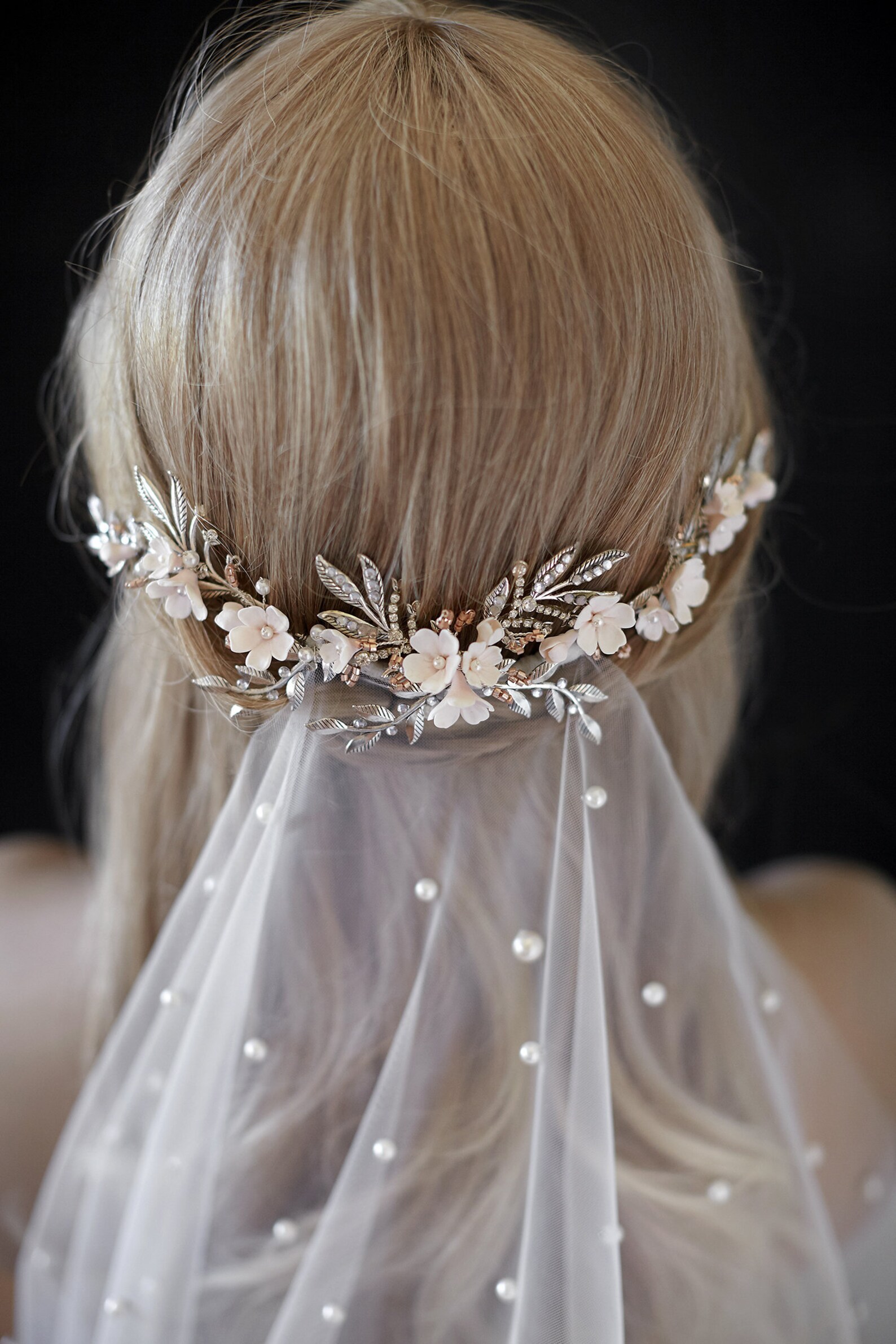 bridal halo headpiece