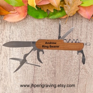 Personalized Groomsmen Multi-Tool: 8-Function Pocket Knife