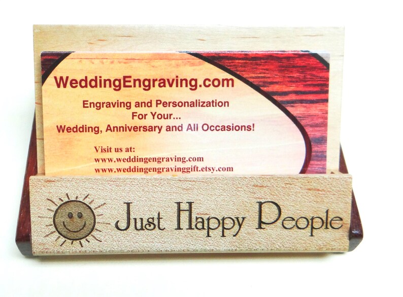 Rosewood Business Card Holder: Folding Desk Accessory image 3