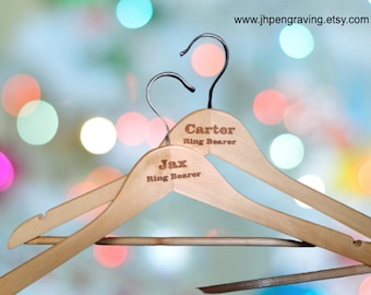 Personalized Ring Bearer Hanger, Flower Girl, Wedding Hanger, Junior Groomsman, Child's Clothes Hanger, personalized wedding dress hanger