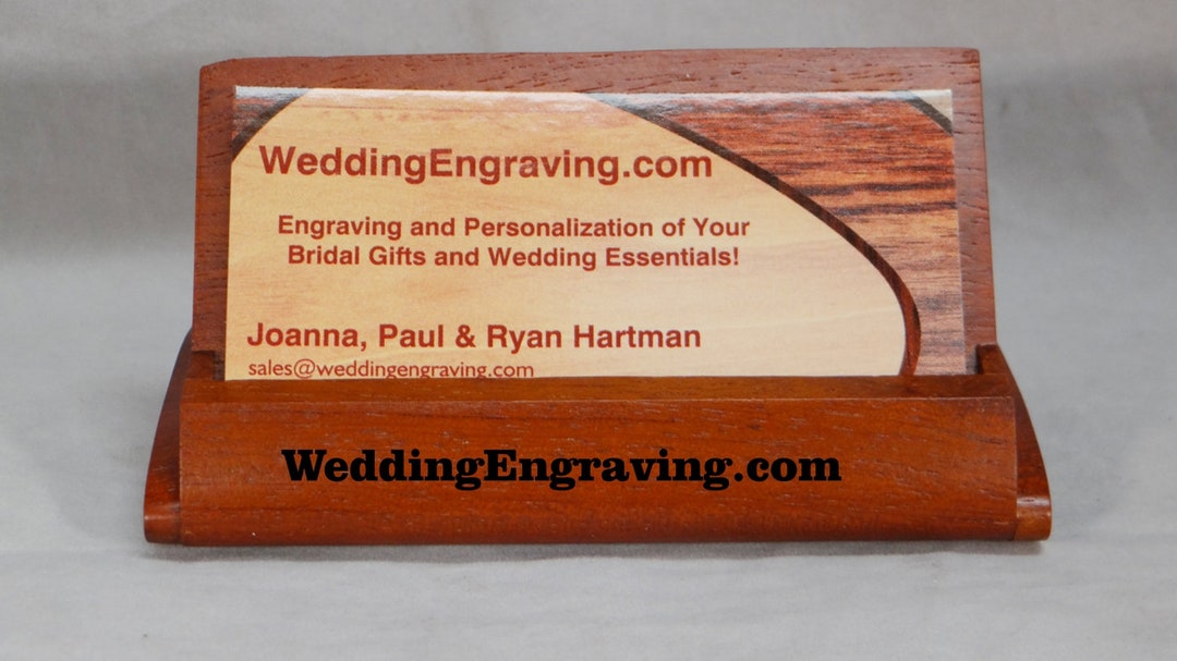 Business Card Holder Folding Business Card Holder Rosewood Etsy