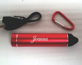 Personalized Power Bank: Engraved Portable Phone Charger, Groomsmen Gift