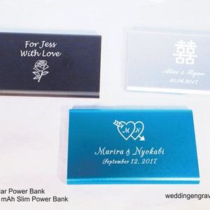 Personalized 8000mAh Power Bank - Recharge Devices, Bridal Party Gift, Christmas Gift, Business Promotion - Custom Engraved