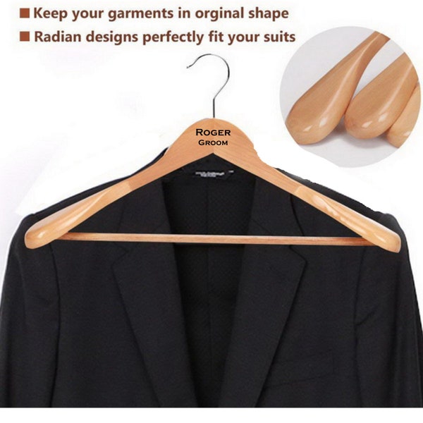 Personalized Hanger, Custom engraved suit hanger, engraved hanger for suit and pants, vintage suit hanger, wedding hanger