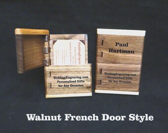 Business Card Holder, graduation gift, folding business card holder, wood card case, desktop accessory, salesman gift, promotional gift