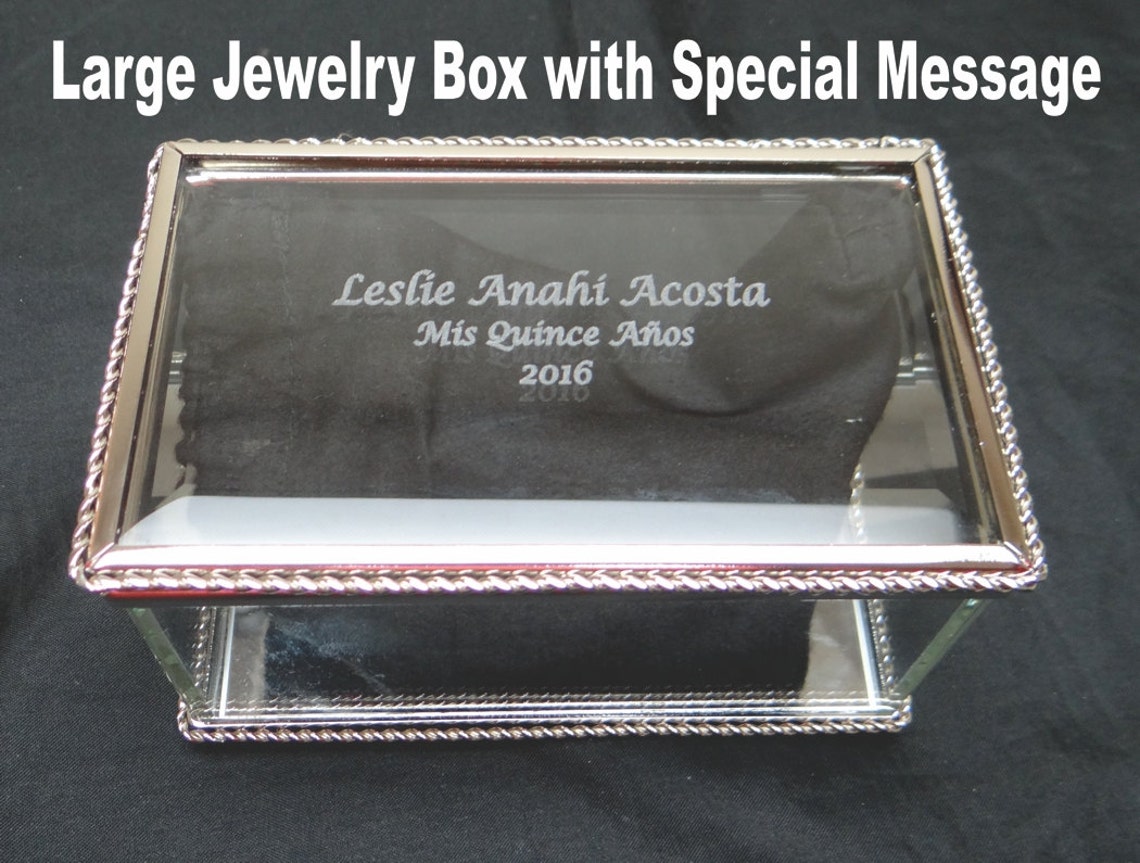 Personalized Glass Jewelry Box Jewelry Box Glass Box Glass Etsy