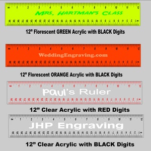 Back to School Supply, Custom Engraved Personalized Ruler, Classroom Supplies for Teacher and Students, Business Giveaway, Teacher Gift,