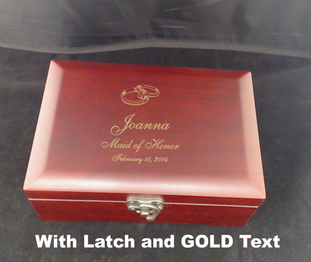 Personalized Jewelry Box Rosewood Finish Jewelry Box Gift Etsy