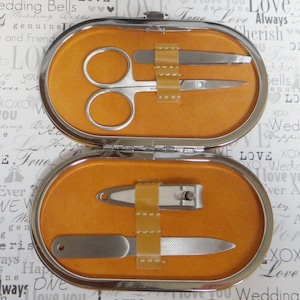 Custom Engraved Manicure Set with Stainless Steel Tools - Perfect Gift for Bridesmaids, Mom, Grandma, or Birthday