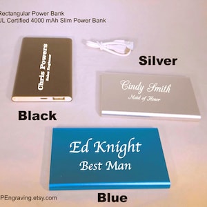 Back to School Essential, 4000MaH Power Bank with Personalized Engraving, Portable Power Supply for Phone, for Teachers and Students