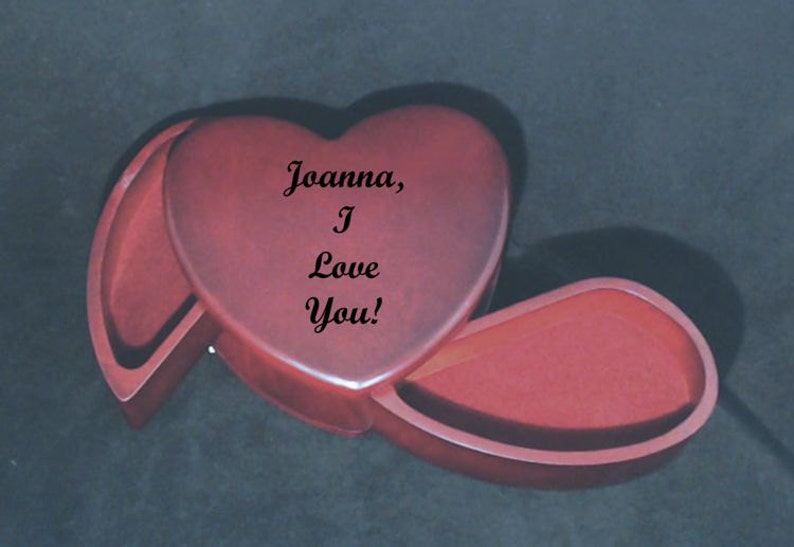 Personalized Wooden Jewelry Box Christmas Keepsake box Heart shaped jewelry box Quinceanera Heart Jewelry box Bat Mitzvah Keepsake box