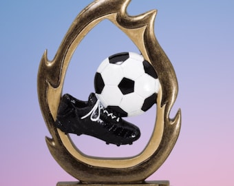 Personalized Soccer Resin Trophy: Engraved Name Plate, Coach/Player Award