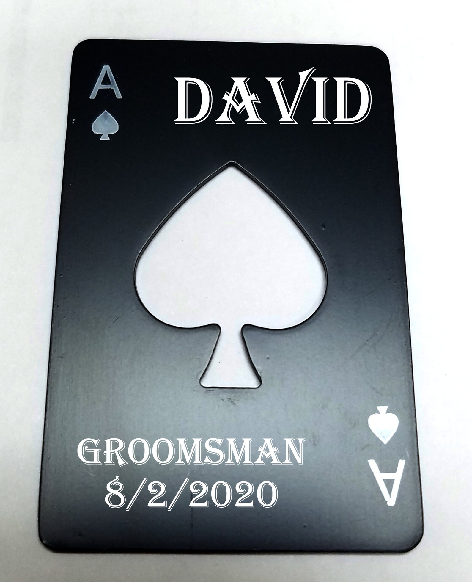 Ace of Spades Bottle Opener personalized bottle opener Poker Etsy