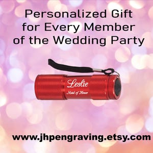 Personalized Engraved LED Flashlight, Great for: Groomsmen Gift, Wedding & Birthday Favors, Promotional Favors, All Family Members, Yourself
