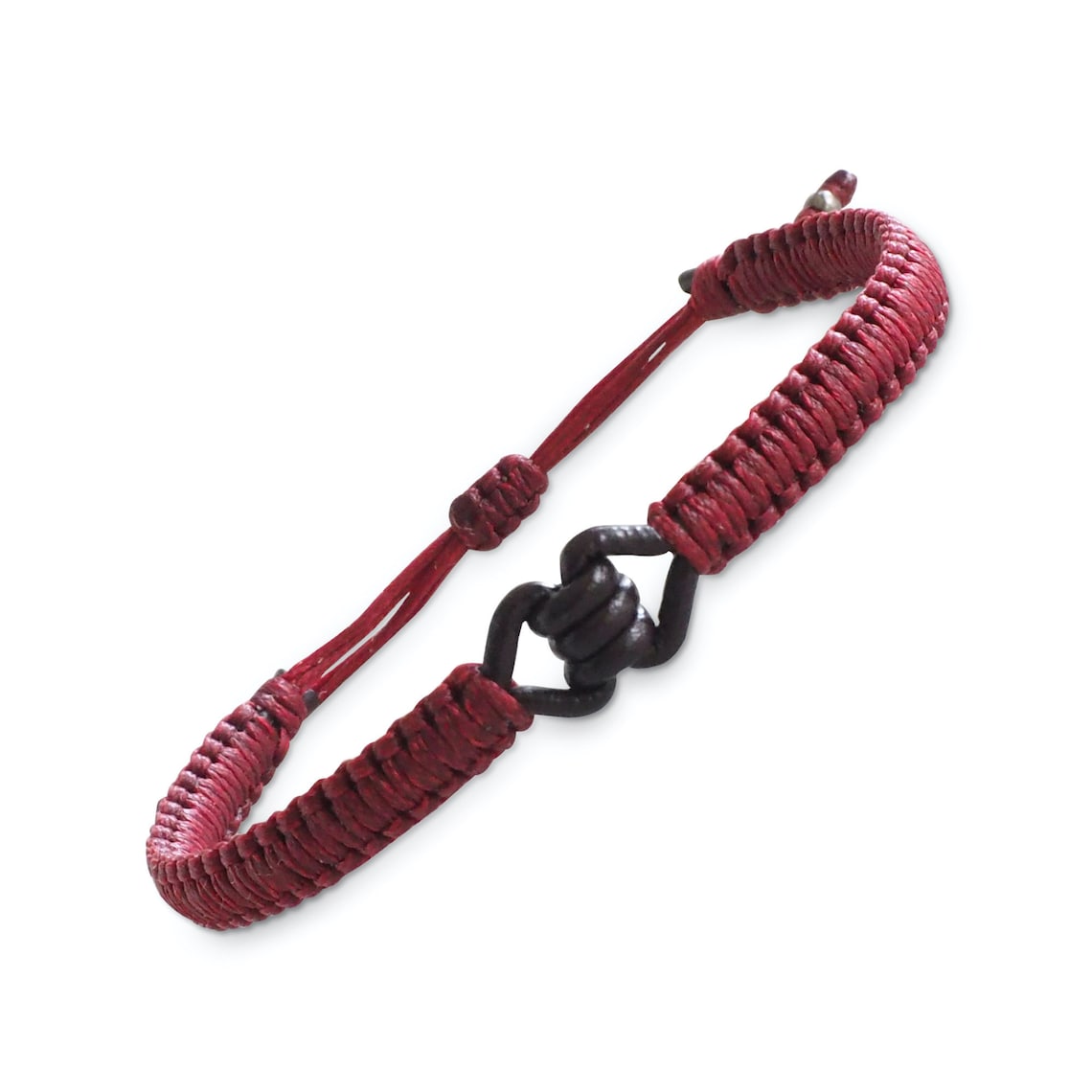 Mens Leather Knot Macrame Bracelet - Etsy