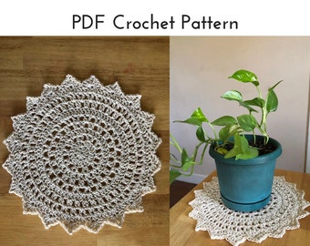 Crochet Mandala Pattern | Easy Crochet Doily Pattern | Mandala Doily Crochet Pattern | Crochet Home Decor