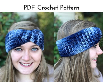 Crochet Twist Headband Pattern | Twist Ear Warmer Crochet Pattern | Easy Crochet Pattern | Twisted Crochet Head Warmer