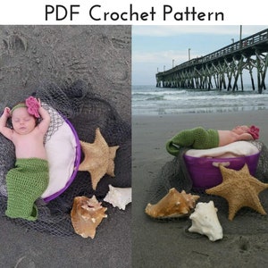 Crochet Baby Mermaid Tail Pattern | Baby Mermaid Costume Crochet Pattern | PDF Digital Download