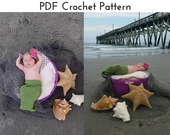 Crochet Baby Mermaid Tail Pattern | Baby Mermaid Costume Crochet Pattern | PDF Digital Download