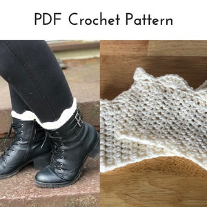 Easy Boot Cuff Crochet Pattern | Crochet Boot Cuffs | Crochet Boot Topper | Crochet Winter Accessory | PDF Digital Download