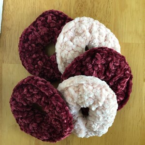 Crochet Velvet Scrunchies Gift For Her Gift Under 10 image 2