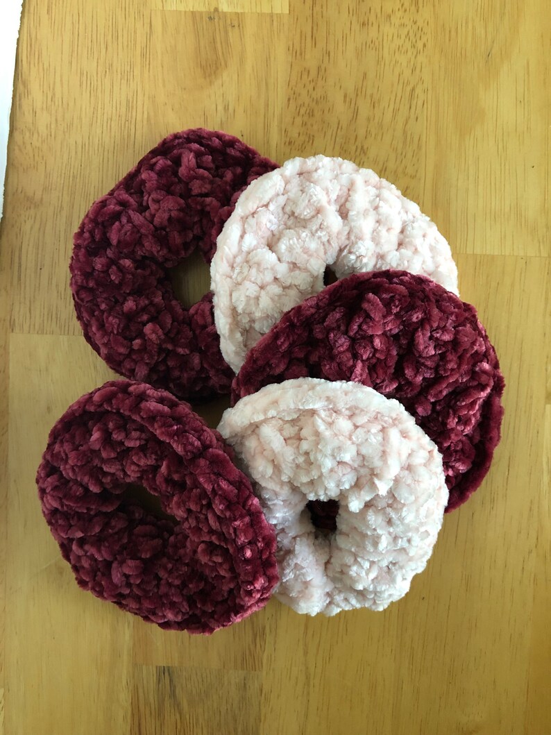 Crochet Velvet Scrunchies Gift For Her Gift Under 10 image 2