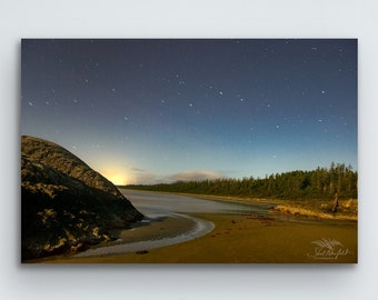 Tofino Beach Canvas, Vancouver Island Photography by Shel Neufeld Green Point Long Beach Large Wall Art, BC Print Nautical Landscape Canvas